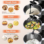 Aifeel 10.5 QT Stand Mixer,900W Electric Food Dough Mixer,Large Capacity Tilt-Head Kitchen Electric Mixer with Dough Hook,Beater,Whisk & Splash Guard,Dishwasher-Safe Attachments for Baking(Black)