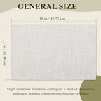 KXN Placemats Set of 6, Dual-Layer Thickened Faux Linen Table Mats, Heat Resistant & Wrinkle-Free, Machine Washable Cloth Place Mats for Kitchen Dining Indoor Outdoor (Cream Beige)
