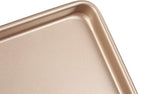 11 Inch Baking Sheets Pan Nonstick Set of 2, Walooza Cookie Sheet Replacement Toaster Oven Tray，Deep Size 1 inch Bakeware, Non Toxic & Heavy Duty & Easy Clean