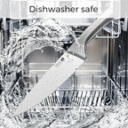KINGSTONE Kitchen Knife Set with Block, 14 Pcs German Stainless Steel Knife Set with Built-in Sharpener, Dishwasher Safe Knife Block Set(natural, 14pcs)