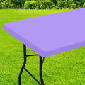 homing Rectangle Table Cloth Cover, Waterproof Polyester Elastic Fitted Tablecloth, Fits for 5 Foot Folding Tables, Washable Table Protector for Picnic, Camping, Outdoor (Lavender, 30" x 60")