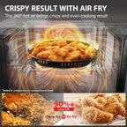 TOSHIBA Combo 8-in-1 Countertop Microwave Oven, with Convection, Broil, Odor Removal Mode, 12.4" Position Memory Turntable, Child-Lock, Black Stainless Steel, ML2-EC10SA(BS) A, Air Fryer-1.0 Cu.Ft