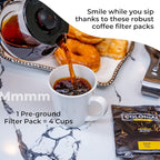 Colonial In-Room Decaf Ground Coffee Filter Packs for Hotel Rooms, Decaffeinated Dark Roast, 0.50 Ounce (Pack of 150), Use with 4-Cup Drip Coffee Machine