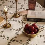 patdrea Designer Linen French Tablecloth for Rectangle Table,Fall Country Breathable Floral Extra Long Tablecloths,Table Cover for Kitchen Dining,Christmas,Thanksgiving,67"x118"-Oliveirad