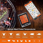 500FT Digital Meat Thermometer with Multy Probes Bluetooth Kitchen Thermometer for Smoker Grilling Oven (FS66N)