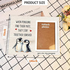 Penguin Gifts, Engagement Picture Frame, Wedding Gifts for Couple, Valentine's Gift for Him Her, Anniversary Couple Gifts, Penguin Love Gifts Photo Frame, fits 4x6 Photo, when Penguins Find Their Mate They Stay Together Forever