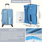 Vacuum Bag for Travel, Professional IPX8 Waterproof Reusable Vacuum Compression Bags for Travel Suitcases, Durable Space Saver Bag(2 Large,No Pump)