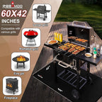 Large 60 x 42 Inch Under Grill Mats for Outdoor Grill,Double-Sided Fireproof/Waterproof/Oil-Proof Grill Pad,BBQ Mats for Outdoor Grill,Indoor Fireplace/Fire Pit Mat,Deck/Patio/Lawn Protector