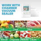 Chamber Vacuum Sealer Bags,10"x14" 200 Pcs Pre-cut Chamber Machine Pouches,Heavy Duty Chamber Vacuum Bags for Commercial Sealer,Food Storage,Meal Prep,Sous Vide,Meat Cheese Goods, BPA Free