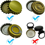 Manual Beer Bottle Capper Tool with 150 count Beer Bottle Caps,26mm Beer Corking Machine for Home Brewing（Crown Cap WN005）