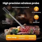 Smart Wireless Meat Thermometer | 4 Probes | Upgraded large LCD Display | Accurate & Stable | long-range Bluetooth App or Host Control for iOS & Android |BBQ,Oven,Grill,Smoker,Air Fryer,Sous Vide