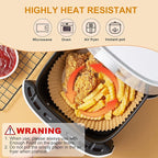 Vailnd Disposable Air Fryer Paper Liners, 9 Inch Max Xl Large Cooker Airfryer Parchment Paper Liners, 100Pcs Oil Proof Round Basket Bowl Liner Baking Paper for 8-12 QT Air Fryer Microwave