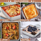 LIANYU 6 Pack 8 x 8 Inch Square Baking Cake Pan, Stainless Steel Brownie Bread Cake Molds, Square Bakeware for Lasagna Pie, Oven & Dishwasher Safe