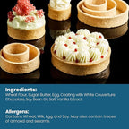 Cambie Square Vanilla Tart Shells, French Style Tart Shells, White Chocolate Coating (Round, 1 Count (Pack of 1))