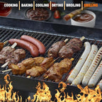 15.8”×9.8” Cooling Rack, 3P Stainless Steel Baking Rack, Oven Safe Cooling Racks for Cooking and Baking, Black Roasting Rack & Wire Rack & Cookie Cooling Rack for Roasting, Grilling, Drying