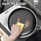 Non Stick Frying Pans, 12 inch Hybrid Frying Pans Nonstick,non stick Stainless Steel Skillets, Dishwasher/Oven Safe Cookware, Induction Compatible, PFOA Free Cookware