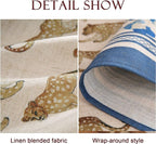 patdrea Designer Linen Rectangular Table Cloth,Vintage Leopard Animal Soft Breathable Tablecloth,Fall Dacorative Cover for Kitchen Dining,Christmas,Parties,Holiday,Thanksgiving,55"x87"-from
