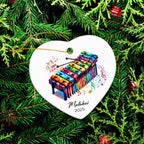 Xylophone Instrument Ceramic Ornaments, Personalized Xylophonist Ornaments Decor Christmas, Xylophone Ceramic Ornament Gifts for Music Lovers, Custom Name & Year Xylophonist Ornament Xmas Tree 2025