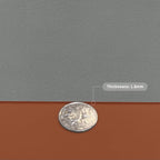 Leather Desk Mat,1.8mm Thick,17x72 Inch Desk Cover,Desk Protector Mat,Dresser Cover Top,Table Cover Rectangle,End Table Cover,Coffee Table Cover Rectangle(Brown+Gray,17x72)