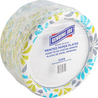 Genuine Joe Printed Paper Plates, 10" (Pack of 125)