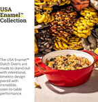 Lodge USA Enamel Dutch Oven, 4.5 qt., Red