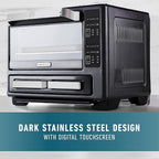 Calphalon Performance 12-in-1 Air Fry Toaster Oven with Dual Zone 12" Pizza Drawer Oven combo,Digital Precision Controls, Dark Stainless