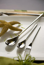 FORTESSA Dragonfly 18/10 Stainless Steel Flatware, 20 Piece Place Setting With Table Knives, Forks and Spoons (Service For 4), Dishwasher Safe, Polished