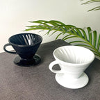 Pour Over Coffee Maker, Single Cup Coffee Dripper, Manual Porcelain Slow Brewing Accessories for Travel, Camping, Office, Home, Cafe, Coffee Gifts (White, Large,2-4Cups)