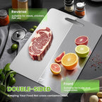 New Titanium Cutting Board-100% Pure Titanium Cutting Boards For Kitche,Easy to clean, Double-sided food-grade Cutting Board For Meats, Fruits And Vegetables (15 * 11)