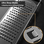 Professional Zester Grater Coarse for Cheese, Carrot, Ginger, Coconut, Nuts and Horseradish, Kitchen grater with Razor-Sharp Stainless Steel Blade (Coarse)