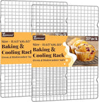 Cooling Racks for Cooking and Baking - 2 PCS 11.65" x 16.85" Grid Wire Baking Rack for Oven Cooking, Baking, Grilling, Roasting - Dishwasher Safe Bacon Rack - Fits Half Sheet Cookie Pan