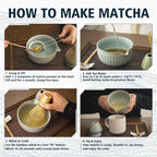 Matcha Whisk Set, Japanese Tea Ceremony Kit, 18oz Spout Bowl, Bamboo Whisk Scoop, Ceramic Holder Sifter Towel,7 pcs Matcha Tea Kit for Matcha Lovers, Christmas, Birthday Gift(Sky Blue)