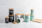 DII Kitchen Accessories Retro Collection, Ceramics, Canister Set, Aqua, 3 Piece