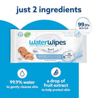 WaterWipes Sensitive+ Newborn & Baby Wipes, 3-In-1 Cleans, Cares, Protects, 99.9% Water, Unscented & Hypoallergenic, 540 Count (9 Packs)