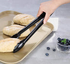 New Star Foodservice 35513 Utility Tong, High Heat Plastic, Scalloped, 12 inch, Set of 12, Black