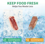 VanruVida 50 Count Vacuum Sealer Bags,6” x 10” Pre-Cut Pint Size,Commercial Grade Textured with Double Tear Notches,BPA Free,Food Storage Bags for Freezer, Meal Prep, or Sous Vide