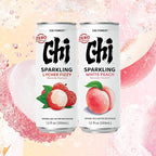 CHI FOREST Sparkling Water Beverage, Lychee & White Peach, 2 Flavors, Zero Sugar, 12 fl oz Cans (Pack of 24)