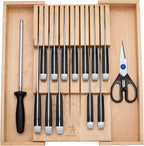 Henckels Statement 15-pc Knife Set with In-Drawer Knife Tray, Razor-Sharp, German Engineered Informed by over 100 Years of Experience, Lightweight and Strong, Dishwasher Safe