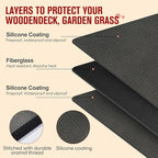 48×36 Inch Under Grill Mats for Outdoor Grill, Hearth Rugs for Fireplaces Fire Resistant, Gas and BBQ Grill Oil-Proof Water-Proof Protector for Decks, Patios and Indoor Grill