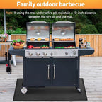 kanhiro 59x39 inches Under Grill Mat for Outdoor Grill, Indoor Fireplace/Fire Pit Mat, Double-Sided Fireproof Grill Pad, Oil-Proof Waterproof BBQ Protector for Decks and Patios