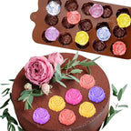 4 Pack:Chocolate Molds Silicone,Flowers Silicone Molds,Cake Chocolate Mold, Wedding Cake Decorating Tools,Fondant Sugarcraft Cake Molds.Non-Stick and Food Grade Silicone Molds for Chocolate Candies.