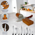 ELOA360 Knife Sharpener, Rolling Knife Sharpener Kit with Diamond and Ceramic Discs with 15° and 20° Magnetic Angle, kitchen knife sharpener, Razor-Sharp knife sharpening Tool