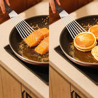 Fish Spatula 18/8 Stainless Steel, Thin Long Flexible 12.5-in Metal Spatula Fish Turner Brushed Kitchen Utensil for Outdoor Grilling Daily Barbeque, Dishwasher Safe