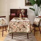 ISAENNE Designer Bohemian Linen Table Cloth for Rectangle Table,Colorful Floral Pattern Tablecloth,Wrinkle Resistant Decorative Tablecloths for Dining Thanksgiving Kitchen Party,55"*79"-Grace A