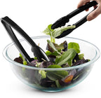 Plastic Tongs for Serving (Pack of 36) 9 Inch - Heavy-Duty Hard Plastic Reusable or Disposable Serving Tongs for Catering, Dinner Parties, Banquets, Buffets, Events, Weddings and Everyday Use, Black