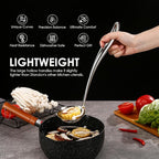 304 Stainless Steel Kitchen Utensil Set - 9 PCS Serving Utensils, Cooking Utensil, Solid Spoon, Slotted Spoon, Fork, Spatula, Ladle, Skimmer Spoon, Slotted Spatula Tunner, Spaghetti Spoon, Large Spoon