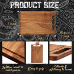 Nuenen 30 Pcs Bulk Wood Cutting Board with Handle 12 x 7.8 Inch Acacia Bamboo Wooden Kitchen Serving Chopping Boards for Pizza, Bread, Charcuterie, Fruit, Vegetables (Acacia)
