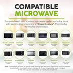 HOVER COVER Magnetic Splatter Cover, 12-Inch Clear BPA-Free Food Lid, Vented Plate Guard with Steam Vents, Anti-Splash Microwave Lid - Heather Gray