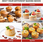 2 Pack 12 Cups Silicone Muffin Pan with Metal Reinforced Frame Regular Size Silicone Molds Cupcake Cake Baking Pans Cookie Baking Chocoflan Cupcake Mold Muffin Tray Dishwasher Safe BPA Free