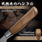 Purple Dragon 3.5 Inch Paring Knife, Small Kitchen Cutting Fruit Knife, German Vg10 Steel Ultra Sharp Blade Ergonomic Wooden Handle, Gift Box